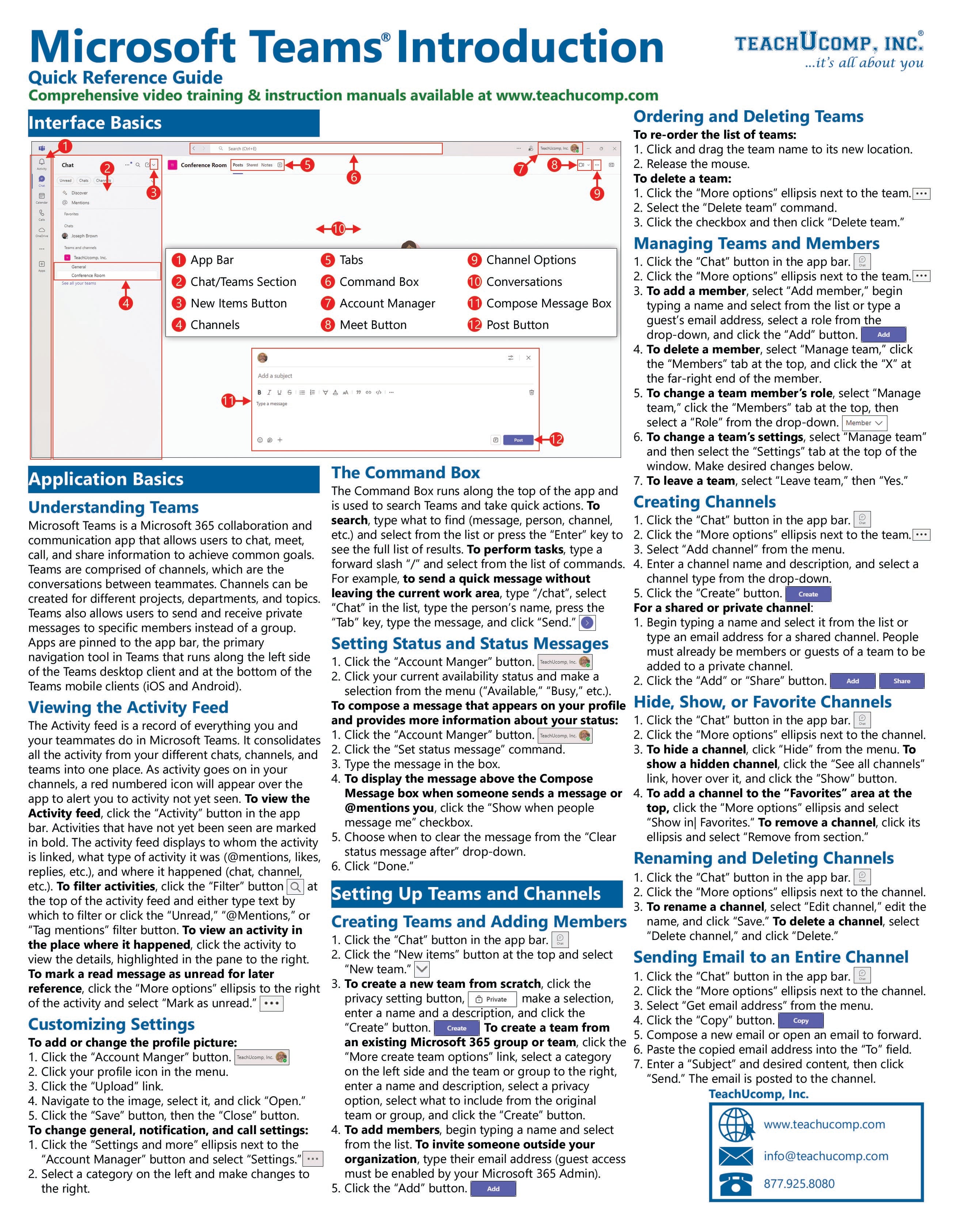 Microsoft Teams Introductory Quick Reference Guide – teachucomp