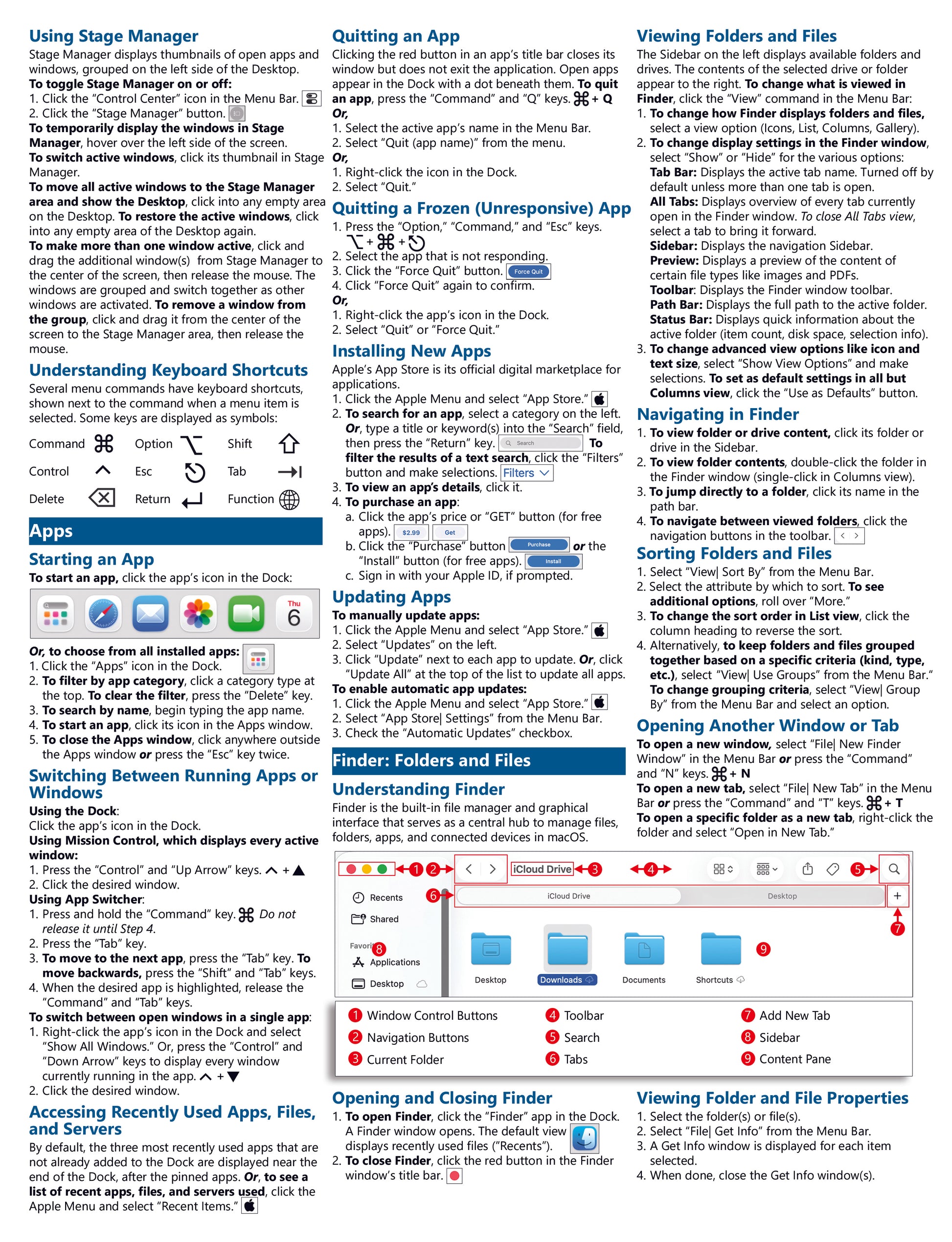macOS Tahoe Introductory Quick Reference Guide
