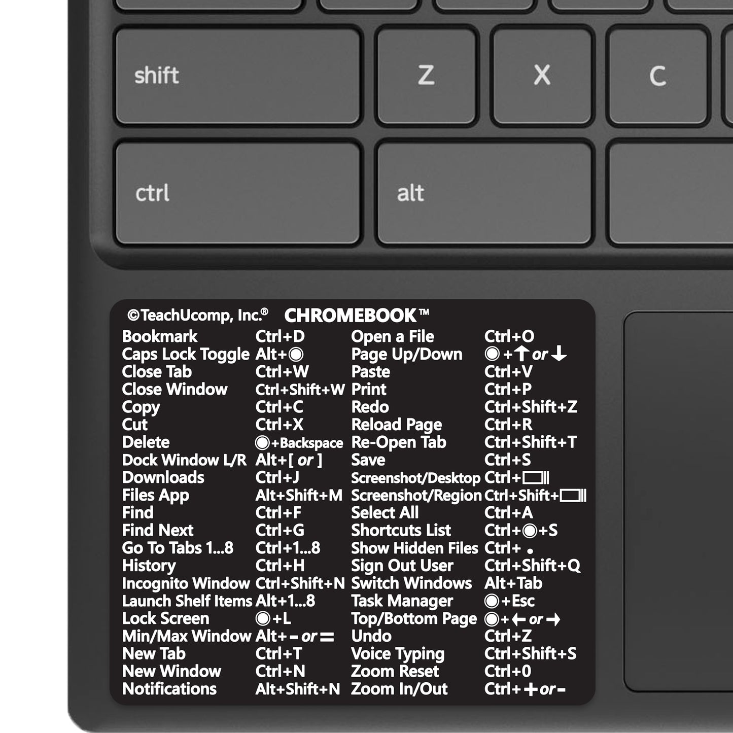 Chrome OS Keyboard Shortcuts Sticker image 0