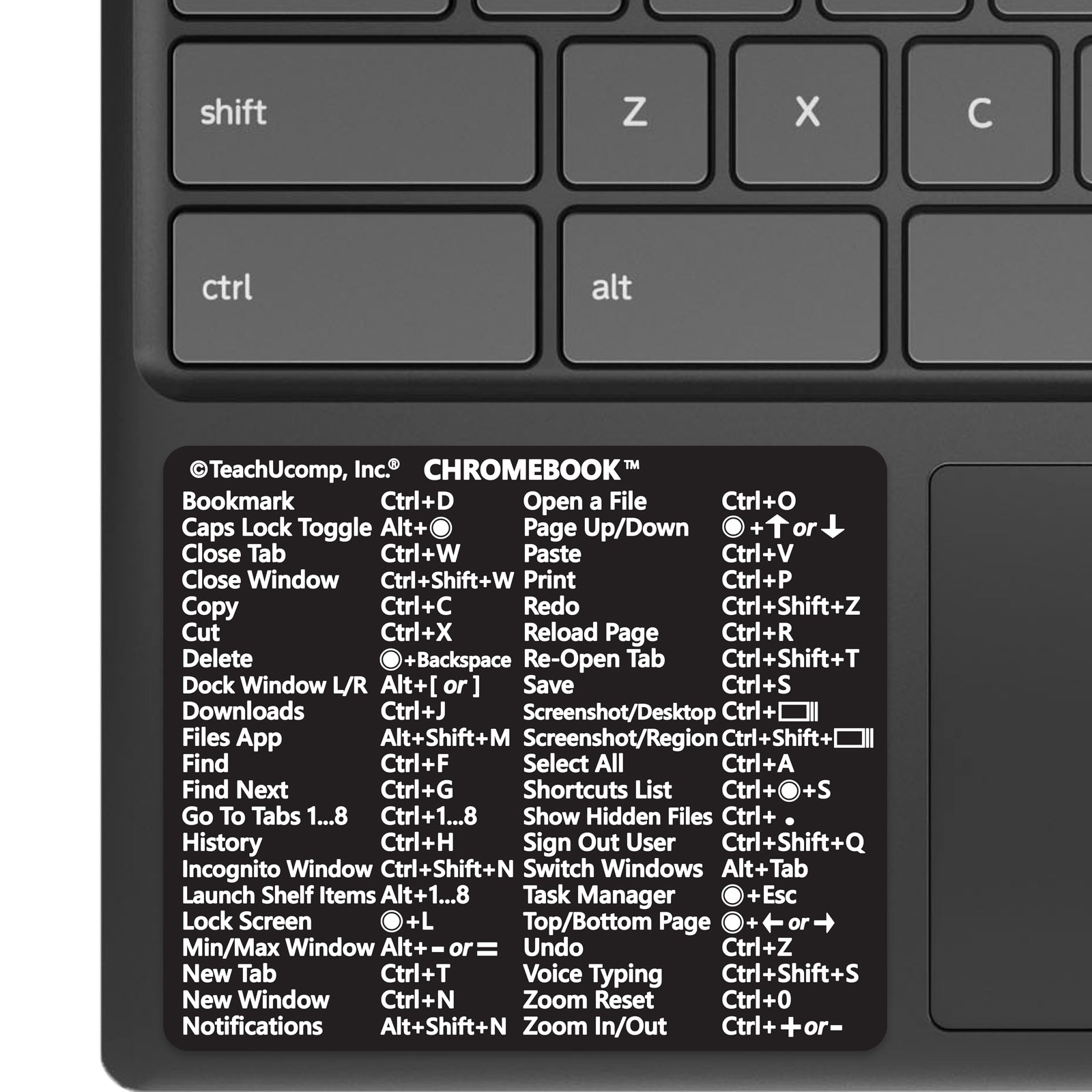 Chrome OS Keyboard Shortcuts Sticker image 0