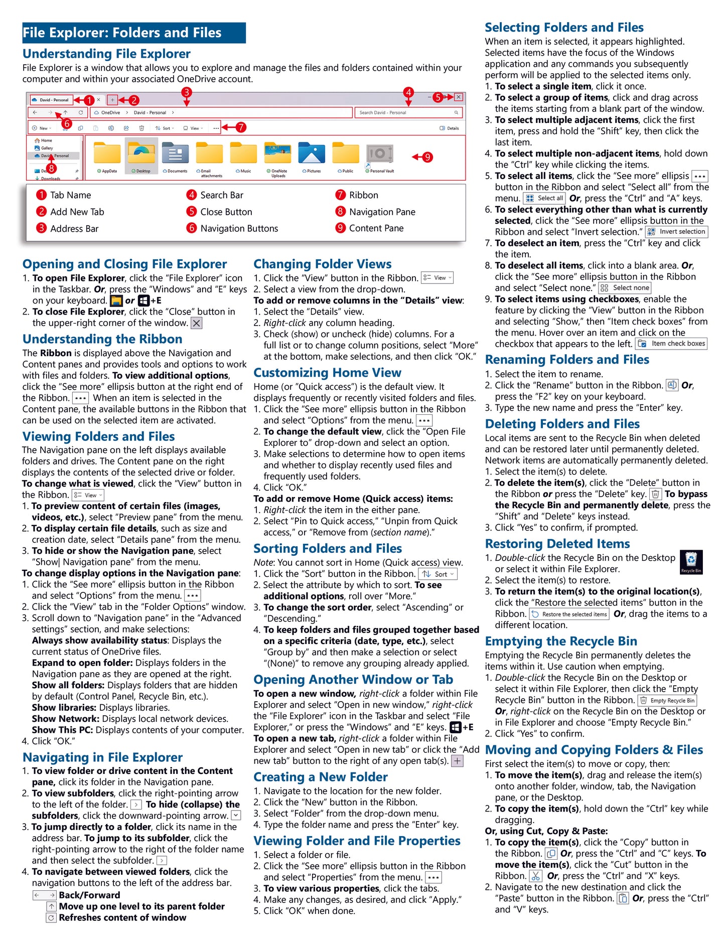 Windows 11 Quick Reference Guide.