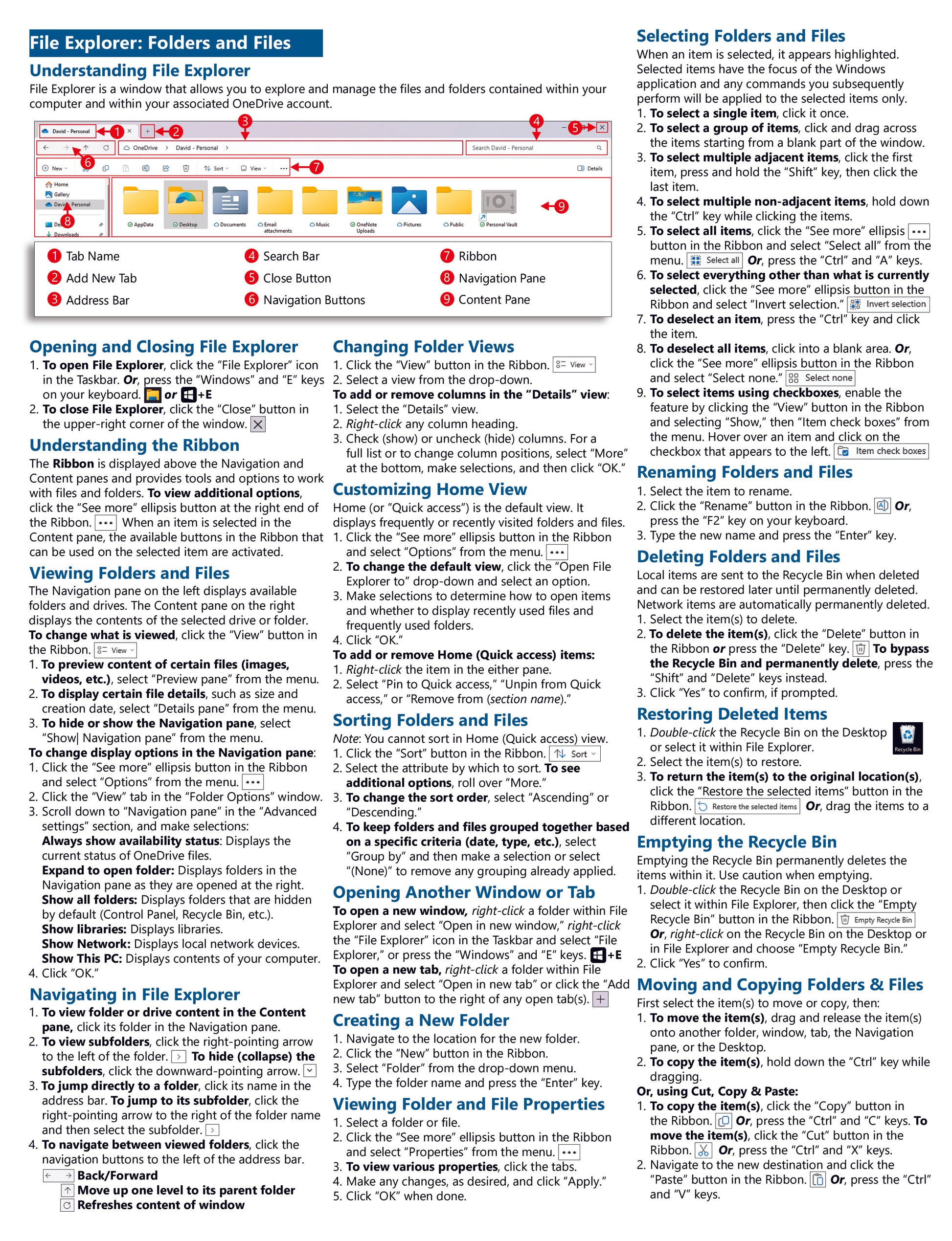 Windows 11 Quick Reference Guide.