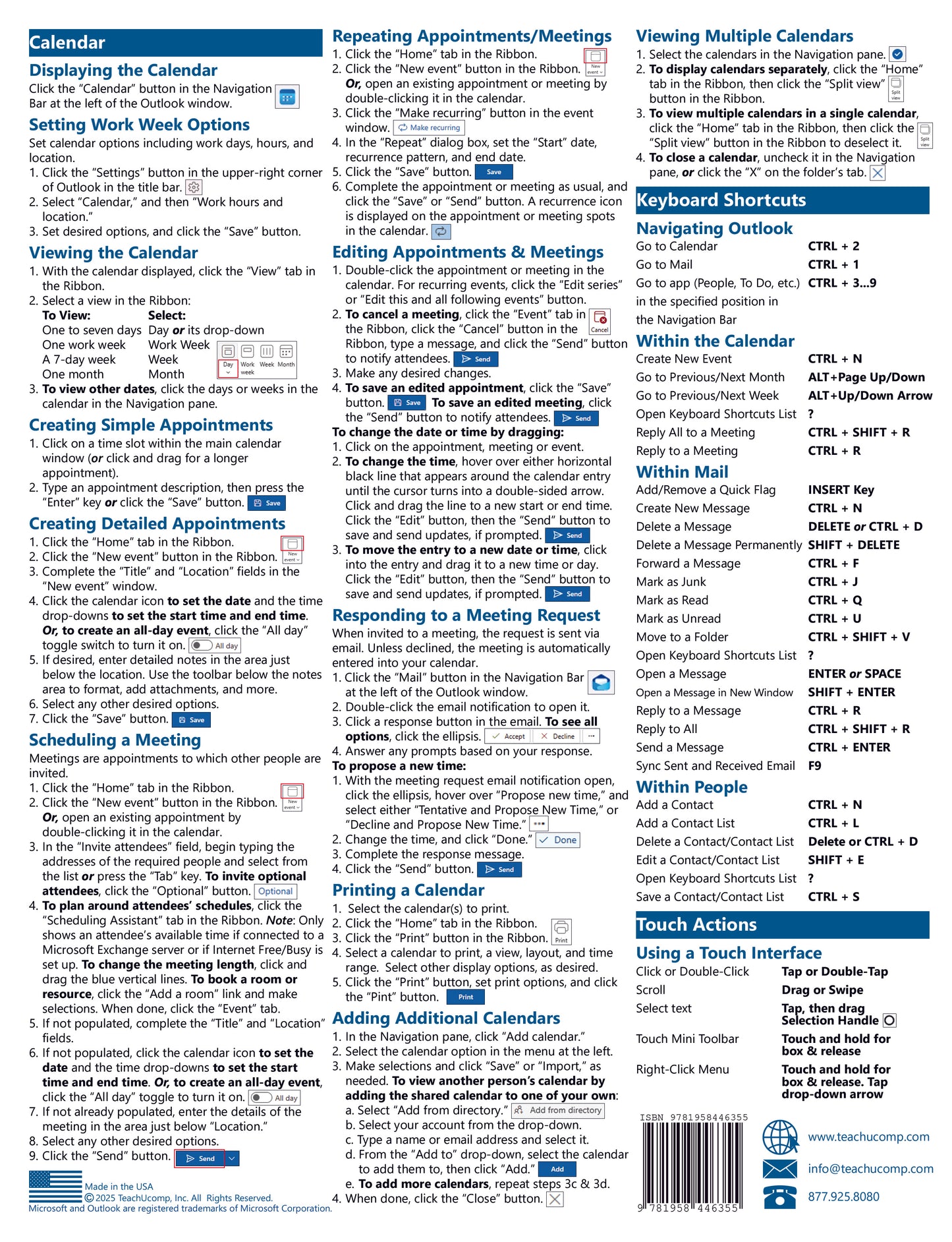 Outlook for Microsoft 365 (New Outlook) Quick Reference Guide.