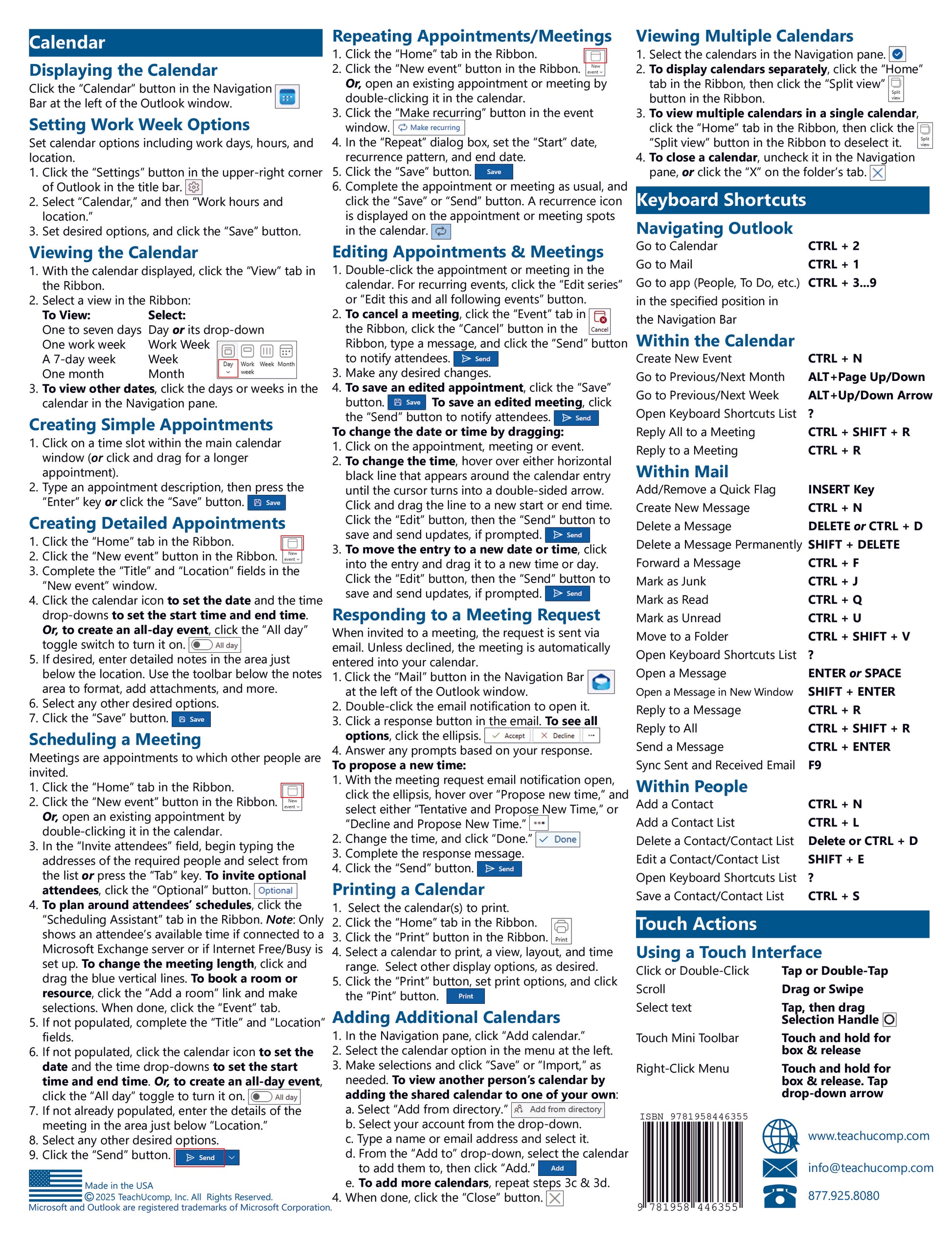 Outlook for Microsoft 365 (New Outlook) Quick Reference Guide.