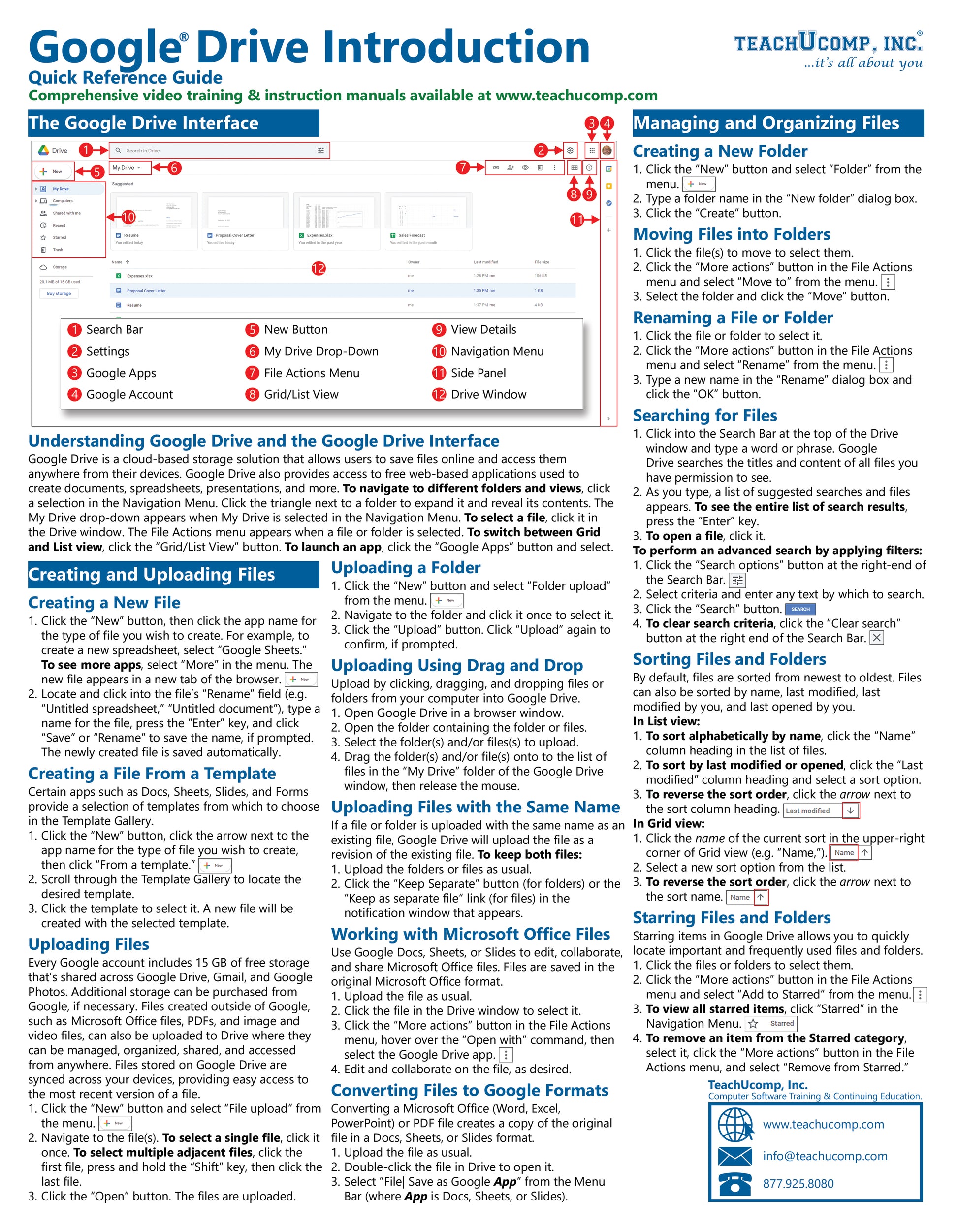 Google Drive Quick Reference Guide.
