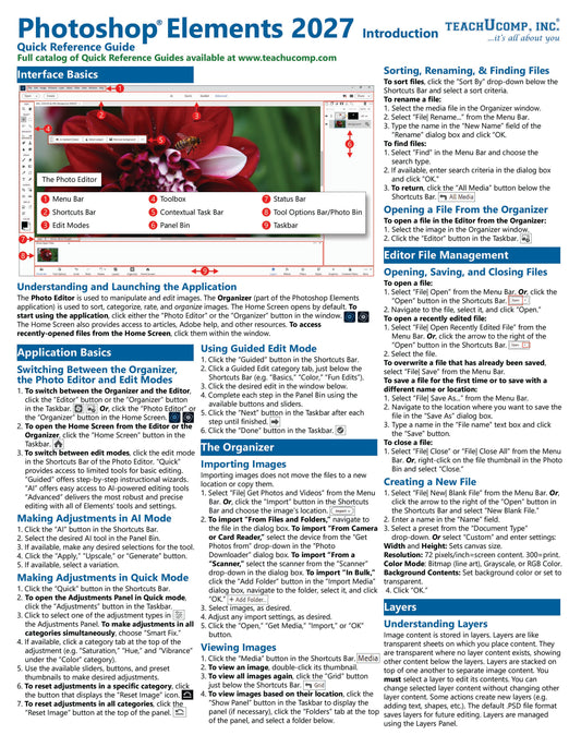 Photoshop Elements 2027 Quick Reference Guide