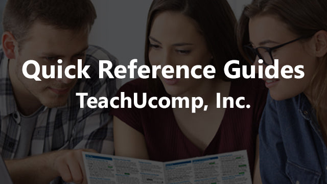 Load video: A video of people using TeachUcomp Quick Reference Guides
