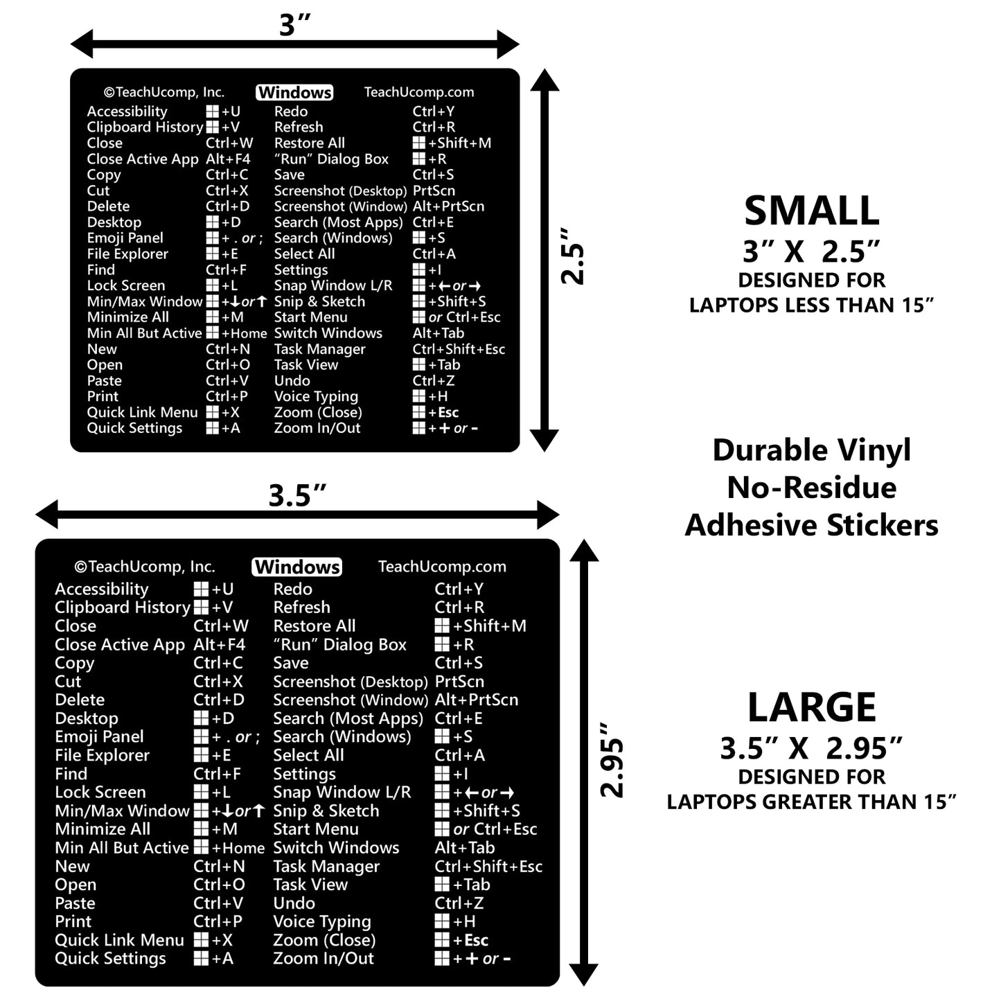 Windows 11 and 10 Keyboard Shortcuts Sticker image 2