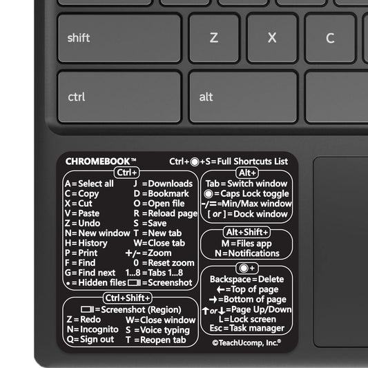 Chrome OS Keyboard Shortcuts Sticker